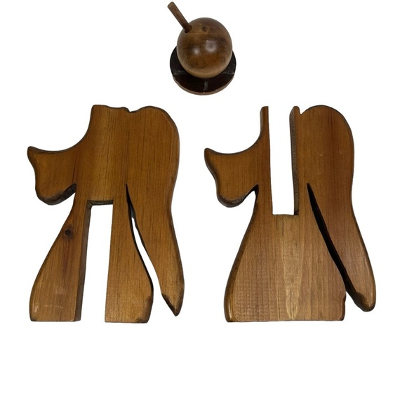 Brown Wooden Angel Jigsaw Puzzle Praying Angel Figurine Decor - Picture 8 of 9